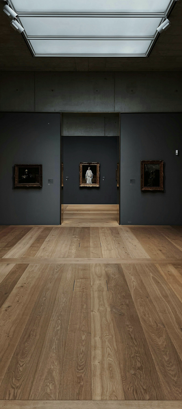 Commercial engineered hardwood flooring in a museum setting